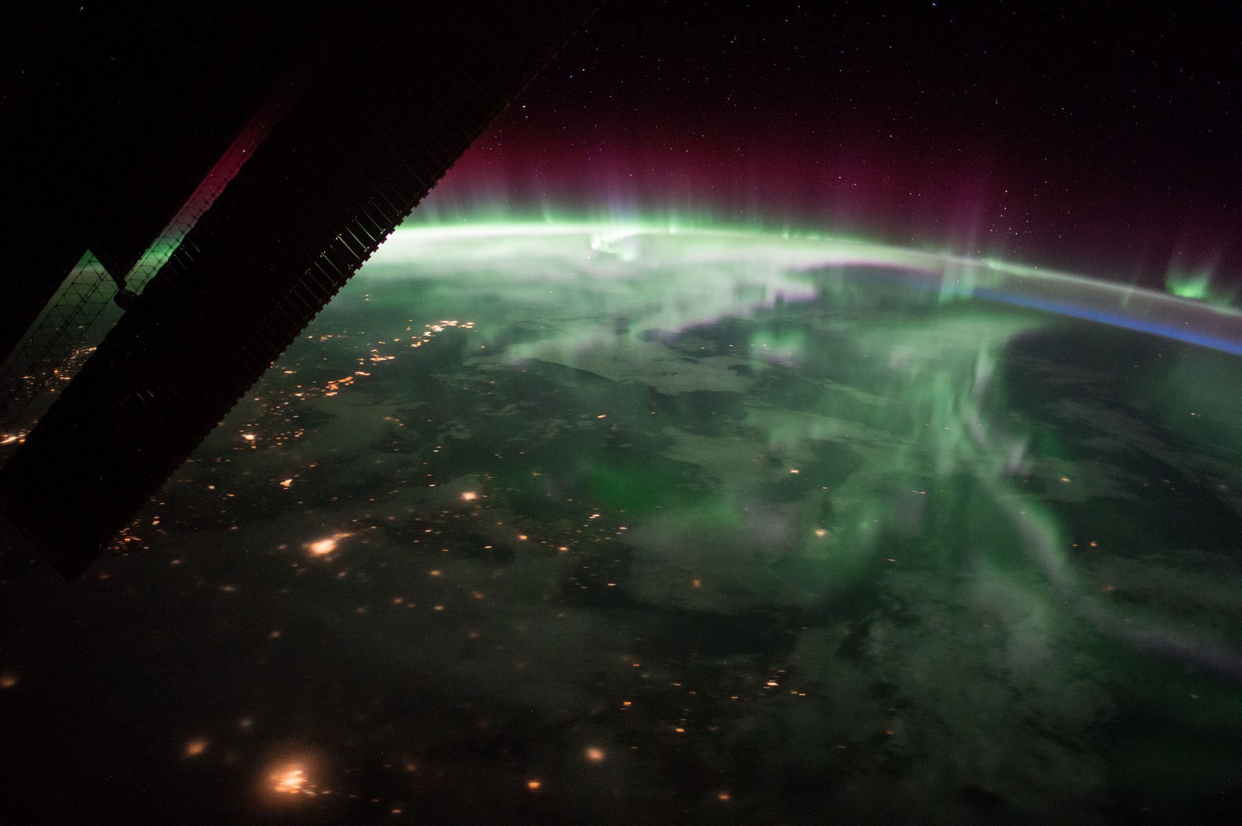 Aurora seen from the space station